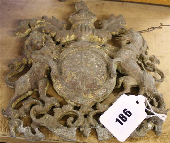 Metal plaque Royal Coat of Arms